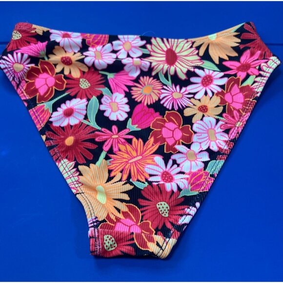 Wild Fable - Women's Ribbed High Waist High Leg Cheeky Bikini Bottom - XS(0-2) - Picture 4 of 11